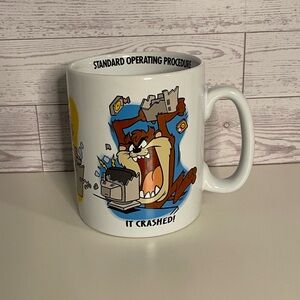 Taz Looney Tunes White Ceramic Jumbo Mug - 'Standard Operating Procedure'